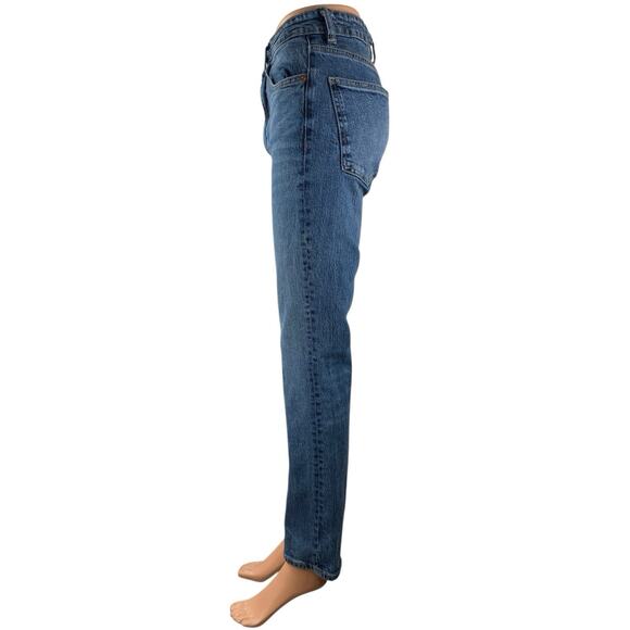 Zara Women's Blue High Waisted Slim Fit Flared Bootcut Leg Denim Jeans Pants 4 - Picture 2 of 5